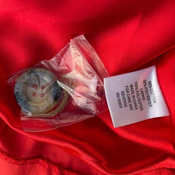 Samantha Brown Women Trench Coat Aurora Red All Winter Jacket Size M - Picture 10 of 10